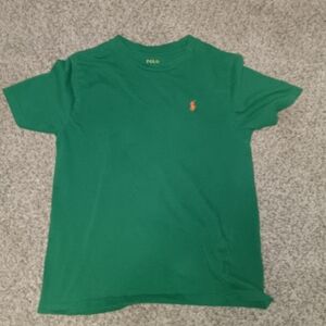 Polo by Ralph Lauren Kids Tee in Green with Orange Logo